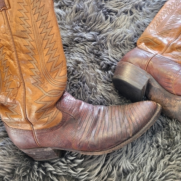 Vintage Dan Post Cowboy Boots Woman Size 9 - Picture 8 of 13